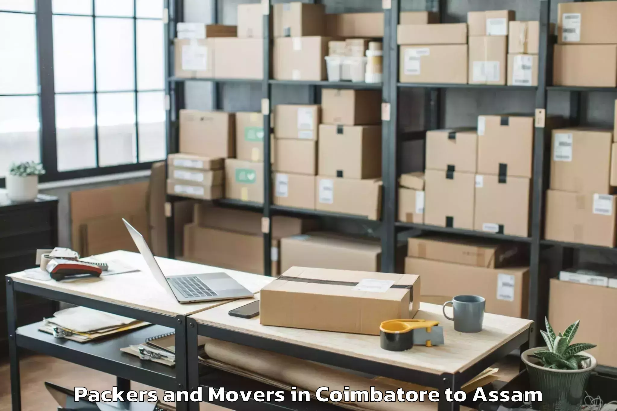 Get Coimbatore to Laharighat Packers And Movers